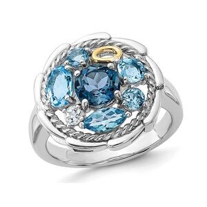 2.49 Carat (ctw) London Blue Topaz Ring in Sterling Silver